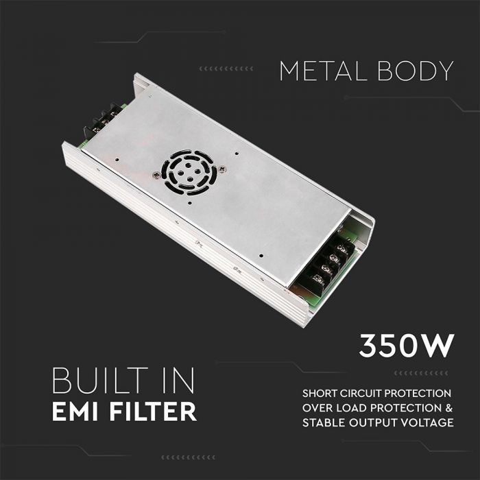 LED POWER SUPPLY 350W 15A SLIM 208X82X32 24V