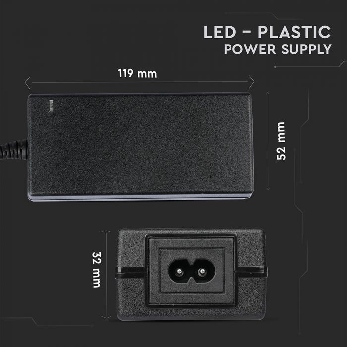 LED ADAPTER 60W 2.5A 24V 119X52X32 IP44