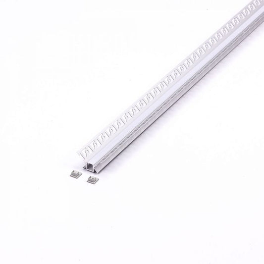 ALUMINIUM PROFILE INNER CORNER MILKY COVER  2000x45.4x25.14 MM