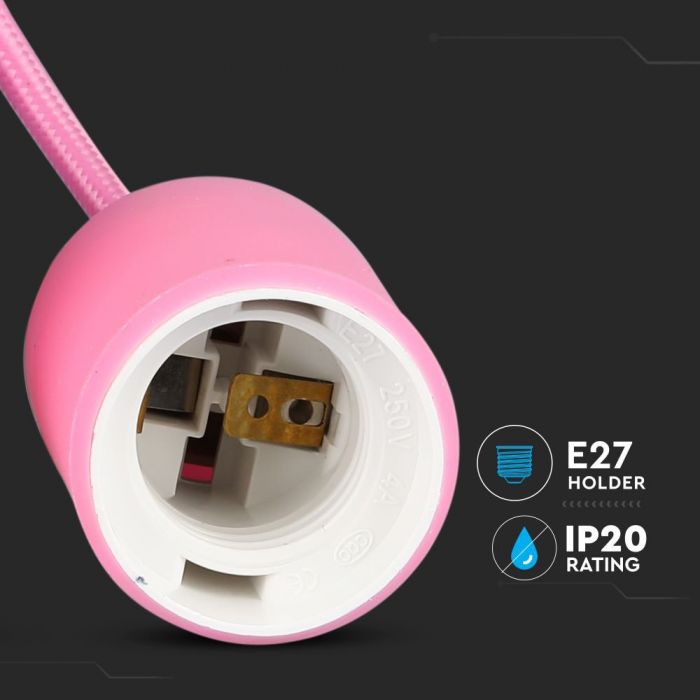 E27 Pendant Holder Pink