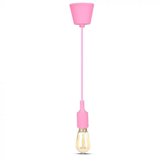 LED E27 PENDANT LAMP HOLDER 1M PINK