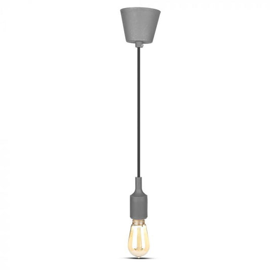 LED E27 PENDANT LAMP HOLDER 1M GREY