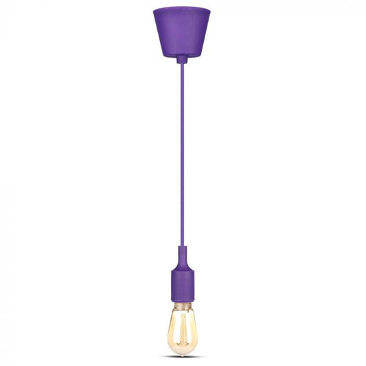 LED E27 PENDANT LAMP HOLDER 1M PURPLE