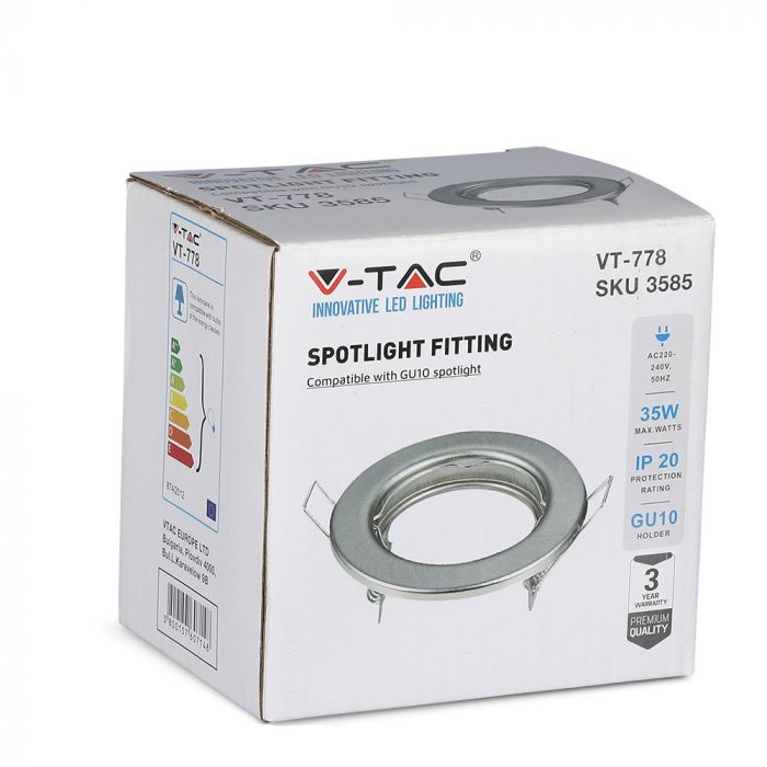 LED BRACKET GU10 ROUND Aluminium Fixed SN 80 (65) 2PCS/BOX