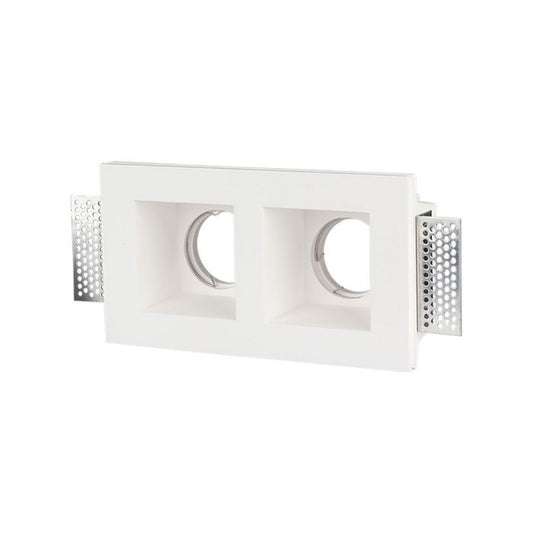 LED BRACKET 1X2 GU10 SQUARE WHITE 290X140X80 (215X120) GYPSUM