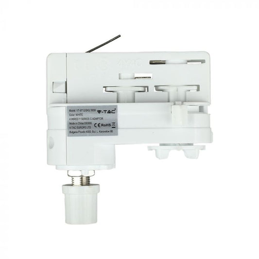 4 Track Light Adaptor White