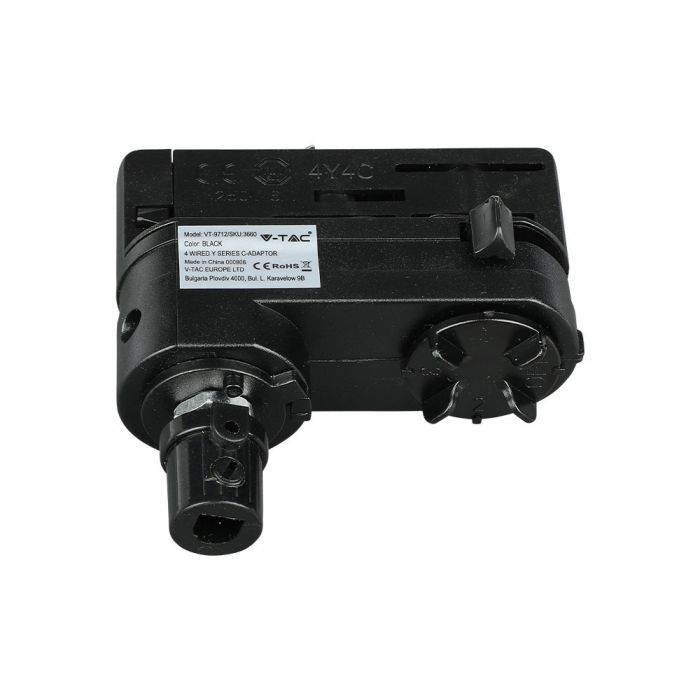 LED TRACK Y SERIES C-ADAPTOR BLACK