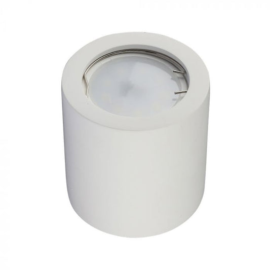 LED SURFACE FITTING GU10 ROUND WHITE 75X75 GYPSUM