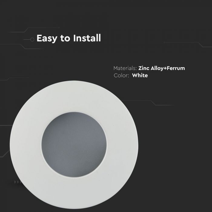 LED SURFACE MOUNTED GU10 FITTING ROUND WHITE 82X101 IP54