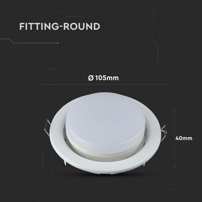 GX53 Fitting Round White