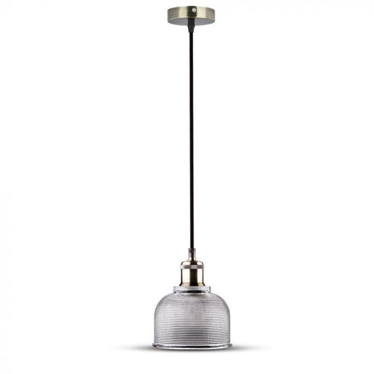 LED E27 PENDANT TRANSPARENT 15X16X105 GLASS
