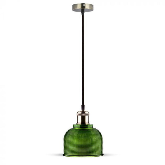 LED E27 PENDANT GREEN 15X16X105 GLASS