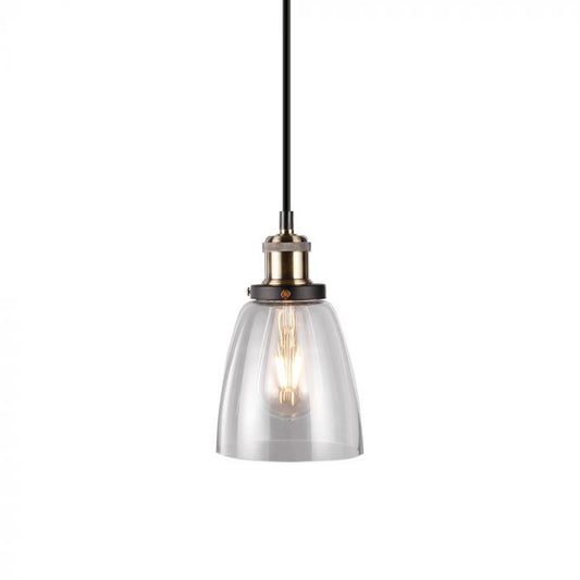 LED E27 PENDANT TRANSPARENT 14X24X113 VINTAGE GLASS