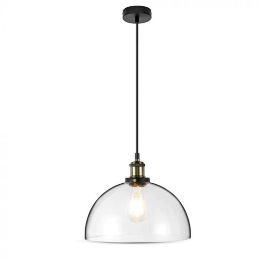 LED E27 PENDANT TRANSPARENT 30X25X115 VINTAGE GLASS