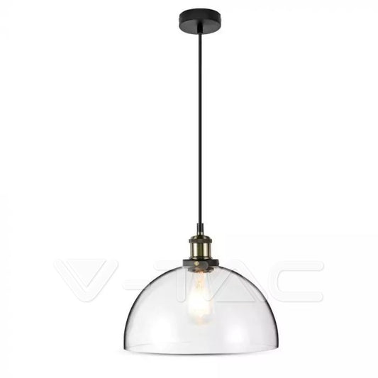 LED E27 PENDANT TRANSPARENT 20X25X115 VINTAGE GLASS