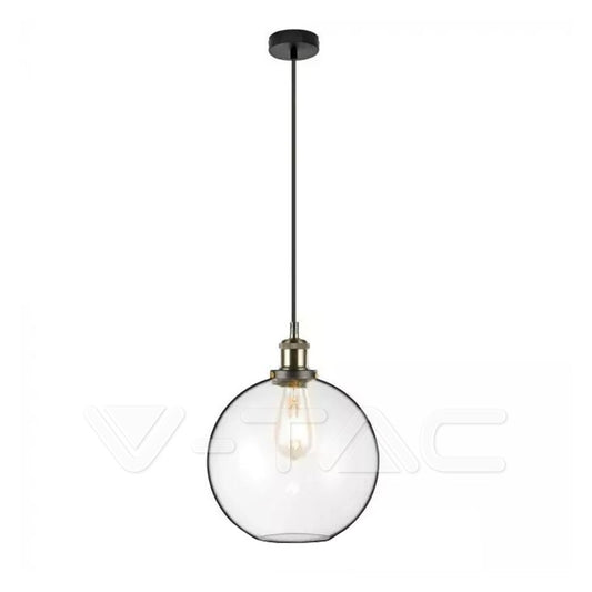 LED E27 PENDANT VINTAGE TRANSPARENT 20X33X122 GLASS