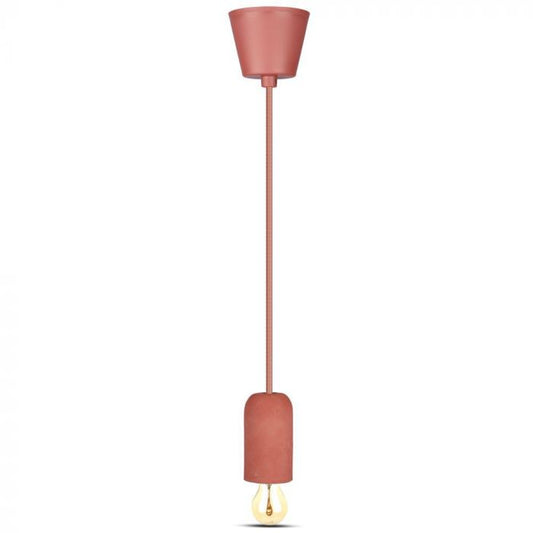 LED E27 PENDANT RED 95X50X1050 CONCRETE