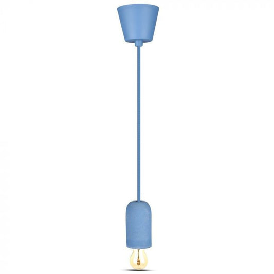 LED E27 PENDANT BLUE 95X50X1050 CONCRETE