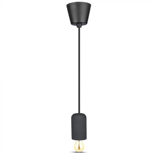 LED E27 PENDANT BLACK 95X50X1050 CONCRETE