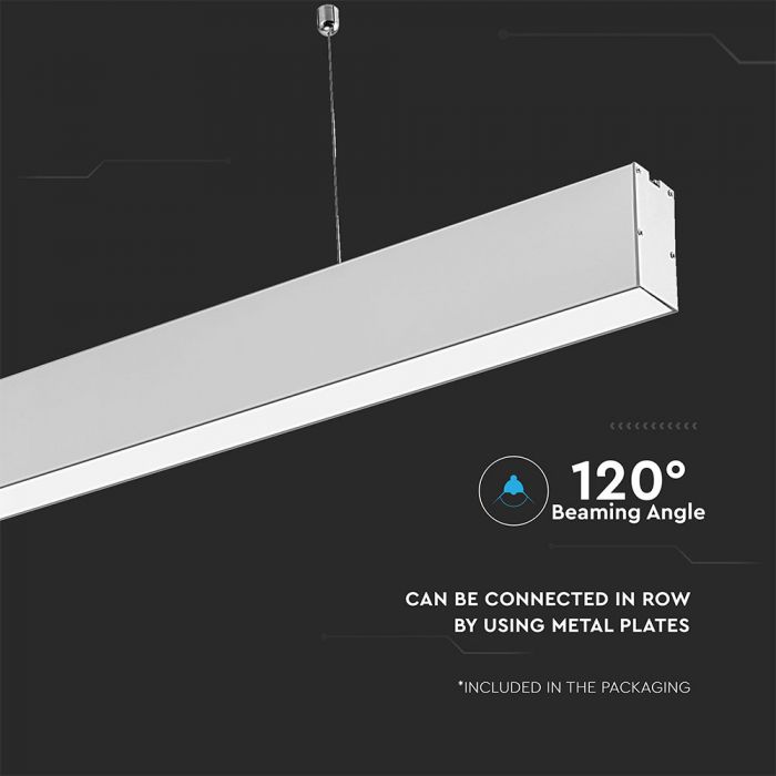 LED LINEAR HANGING SUSPENSION 40W DL 4000lm 120° 1200X35X67 ALUMINIUM SAMSUNG SILVER