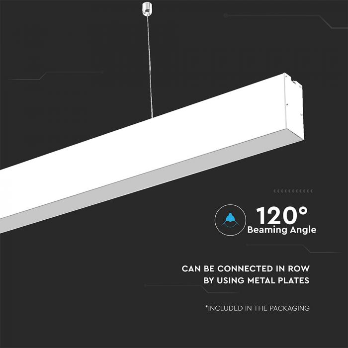 LED LINEAR HANGING SUSPENSION 40W CW 4000lm 120° 1200X35X67 ALUMINIUM SAMSUNG WHITE A++