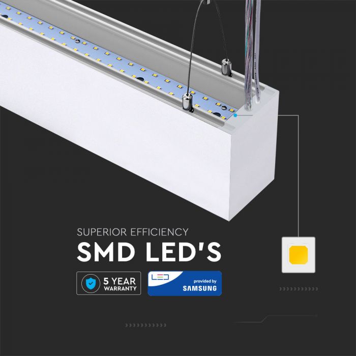 LED Linear Up Down Light SAMSUNG Chip 60W Hanging White Body 4000K