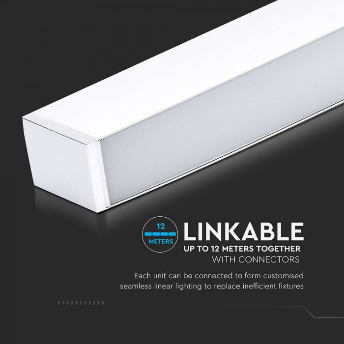 LED LINEAR HANGING SUSPENSION 60W DL 6000lm 120° 1200X75X105 ALUMINIUM SAMSUNG WHITE A++