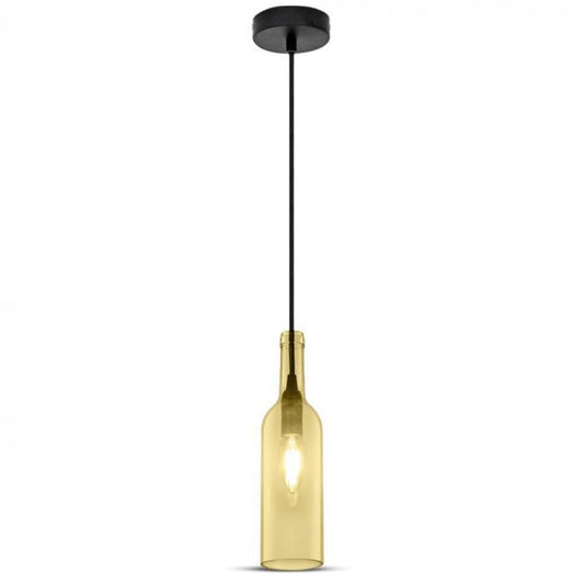 LED E27 PENDANT BOTTLE LIGHT AMBER 7X28X115 GLASS