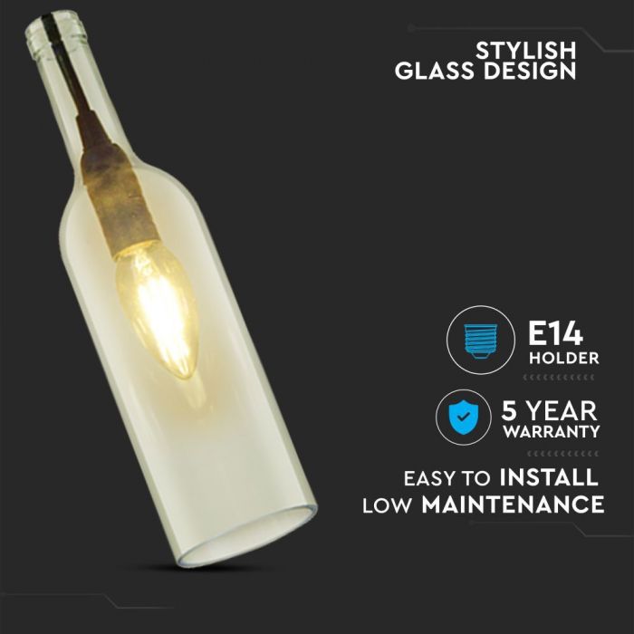 Bottle Pendant Light Transparent