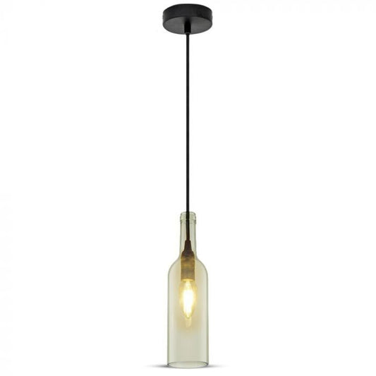 LED E27 PENDANT BOTTLE LIGHT TRANSPARENT 7X28X115 GLASS