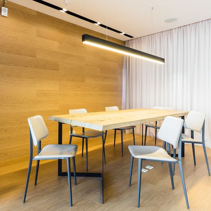 LED LINEAR HANGING SUSPENSION 60W DL 6000lm 120° 1200X75X105 ALUMINIUM SAMSUNG BLACK A++