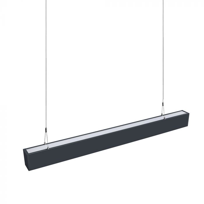 LED LINEAR HANGING SUSPENSION 60W DL 6000lm 120° 1200X75X105 ALUMINIUM SAMSUNG BLACK A++