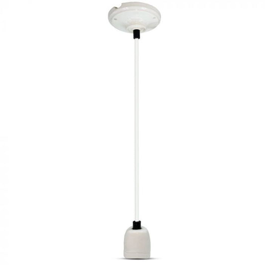 LED E27 HIGH FREQUENCY LAMP HOLDER WHITE 47X64X680 PORCELAIN