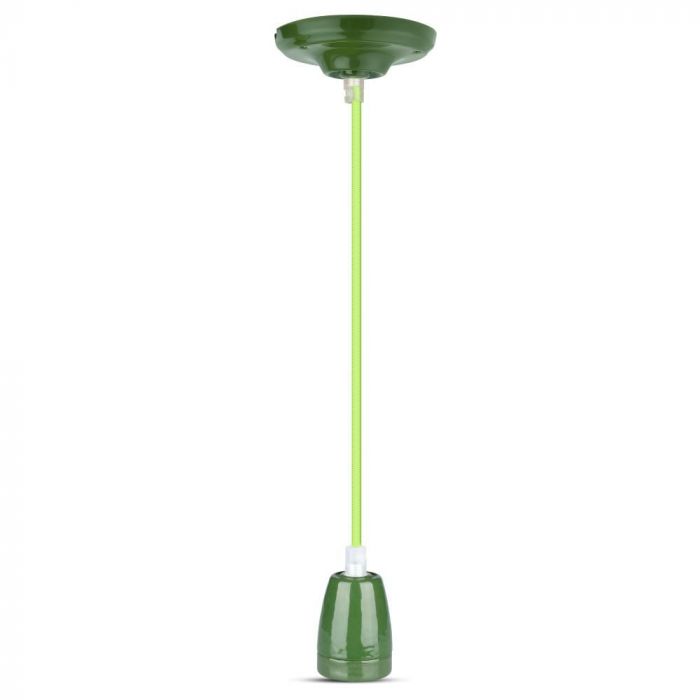 LED E27 HIGH FREQUENCY LAMP HOLDER GREEN 47X64X680 PORCELAIN