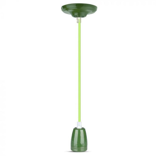 LED E27 HIGH FREQUENCY LAMP HOLDER GREEN 47X64X680 PORCELAIN