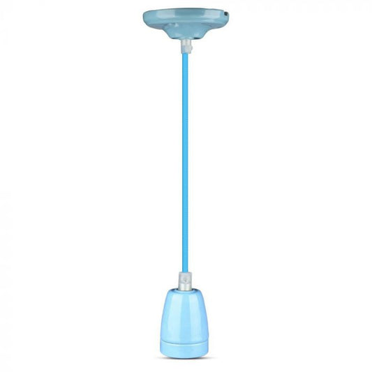 LED E27 HIGH FREQUENCY LAMP HOLDER BLUE 47X64X680 PORCELAIN