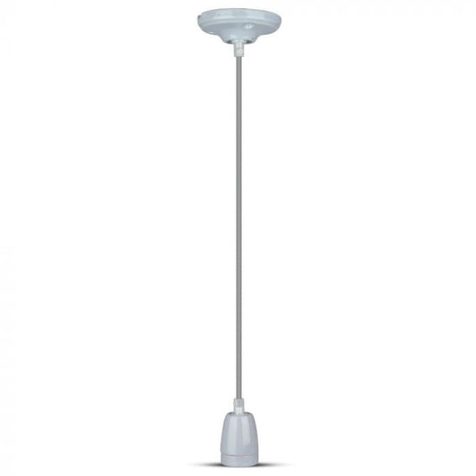 LED E27 HIGH FREQUENCY LAMP HOLDER GREY 47X64X680 PORCELAIN