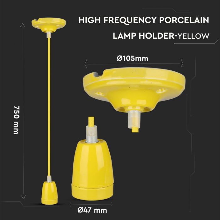 Porcelain Lamp Pendant Yellow