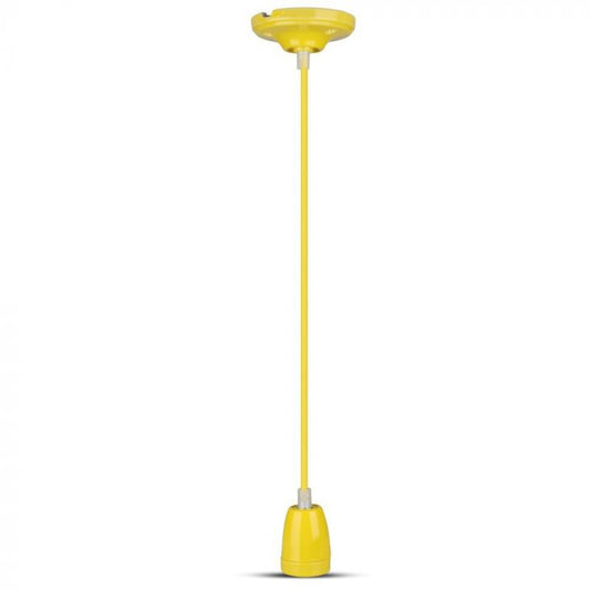 LED E27 HIGH FREQUENCY LAMP HOLDER YELLOW 47X64X680 PORCELAIN