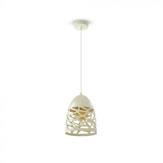 LED E27 PENDANT MAT WHITE 20X27X130 MESH METAL