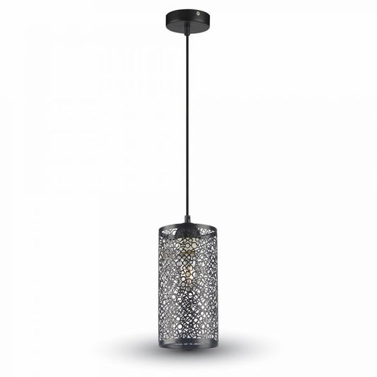 LED E27 PENDANT MAT BLACK 13X25X130 CAN SHAPE METAL