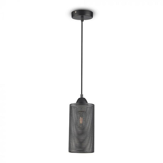LED E27 PENDANT MAT BLACK 13X22X130 CAN SHAPE METAL