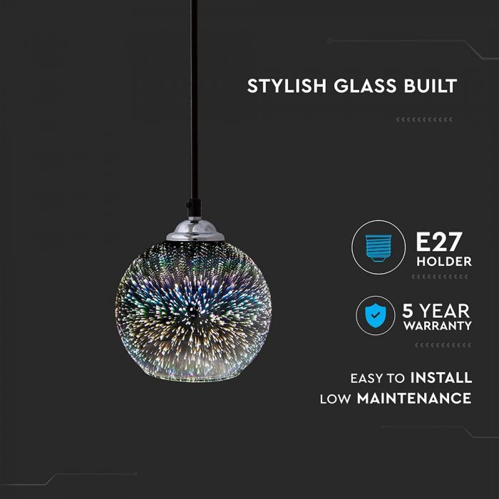Glass Pendant Light 3D Glass