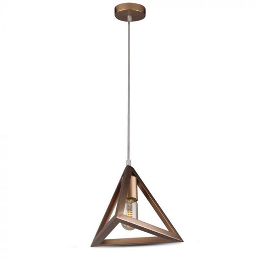 LED E27 PENDANT GEOMETRIC LIGHT CHAMPAGNE GOLD 25X19X125 METAL