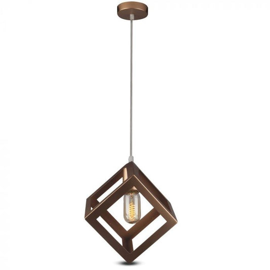 LED E27 PENDANT GEOMETRIC LIGHT CHAMPAGNE GOLD 225X225X1250 METAL