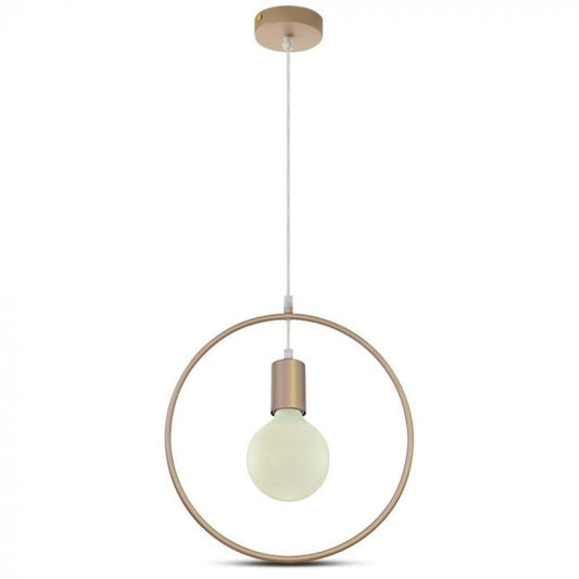 LED E27 PENDANT GEOMETRIC CHAMPANGE GOLD 32X32X135 CIRCLE METAL