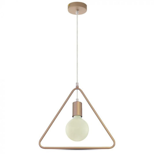 LED E27 PENDANT GEOMETRIC CHAMPANGE GOLD 32X32X135 TRIANGLE METAL