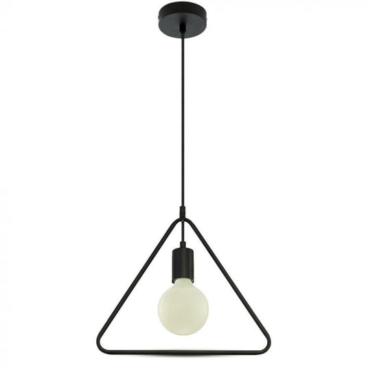 LED E27 PENDANT GEOMETRIC MAT BLACK 32X32X135 TRIANGLE METAL