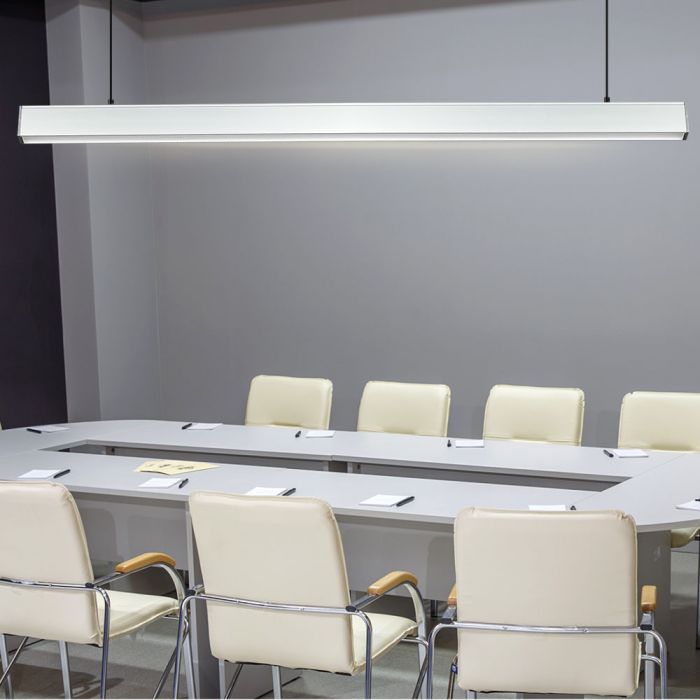LED Linear Light SAMSUNG Chip 40W Hanging Silver Body 4000K