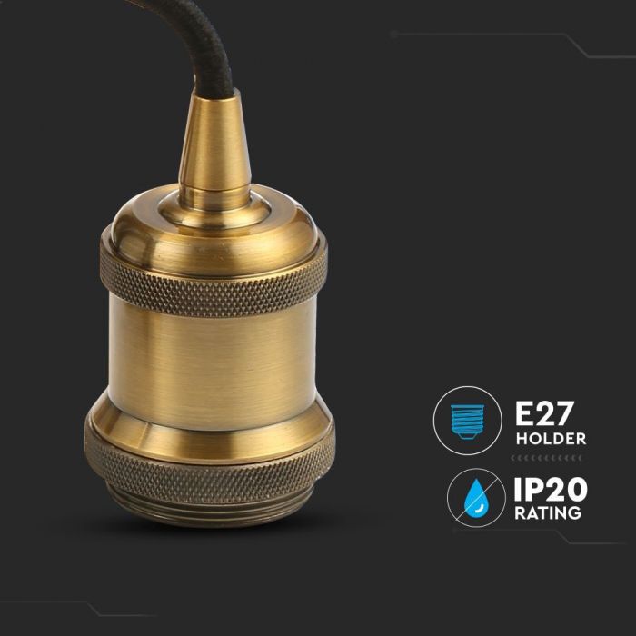 LED E27 HOLDER BROWN BRONZE 50X90X900 METAL